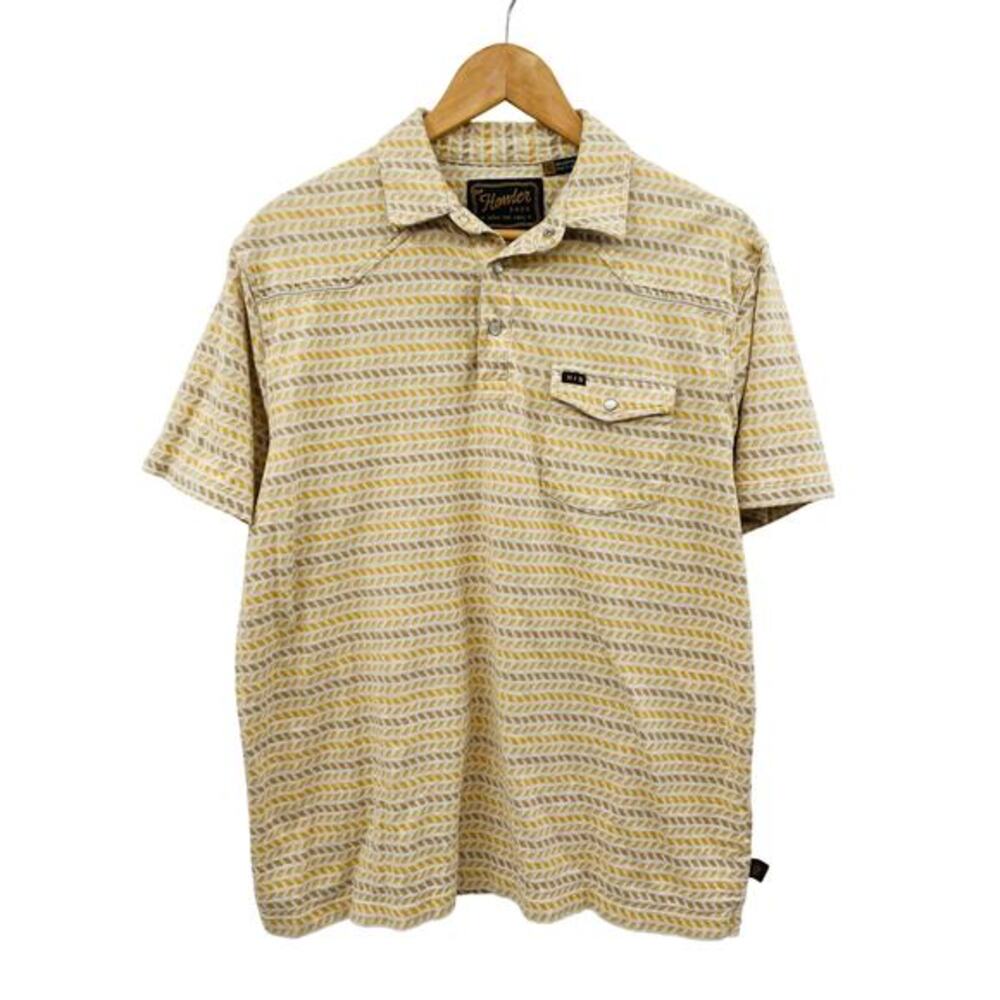 Howler‎ Bros light yellow pattern henley shirt